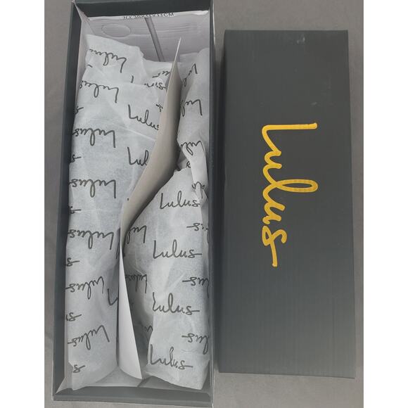 Lulus Velvet Shadee Knot Slide Sandals Black Womens Size 7.5 New - Picture 8 of 8